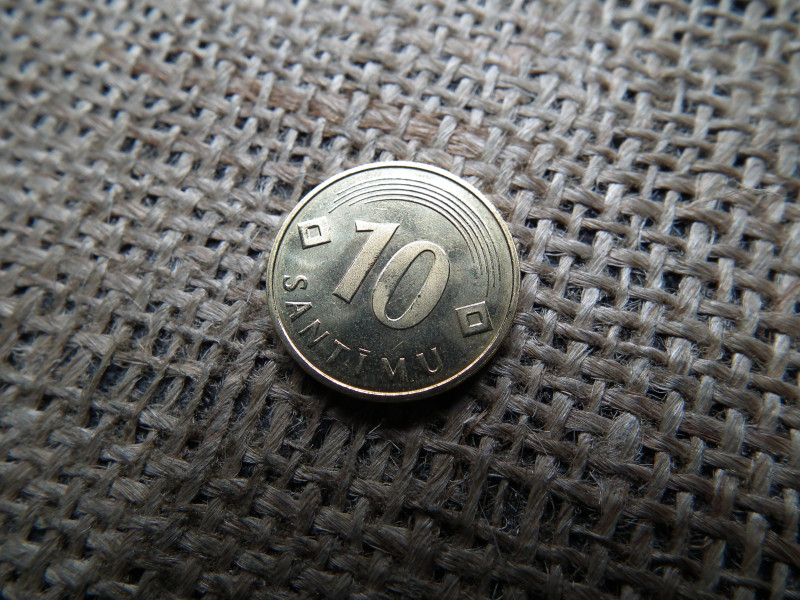 Észtország 10 santimu 1992 , verdefényes 