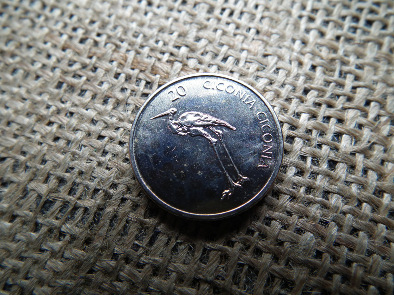 Szlovénia 20 Tolarjev 2003 , verdefényes 