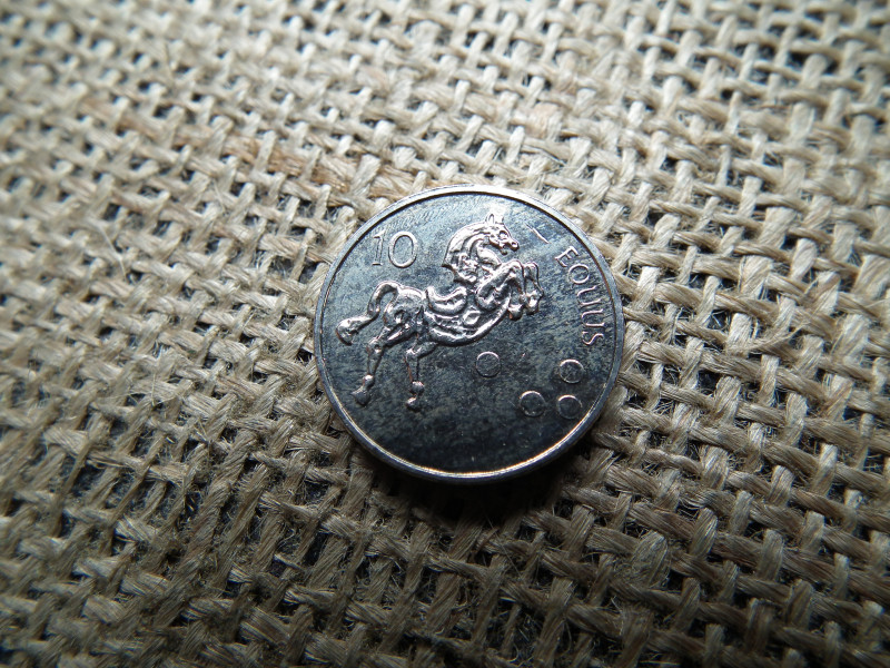 Szlovénia 10 Tolarjev 2002 , verdefényes