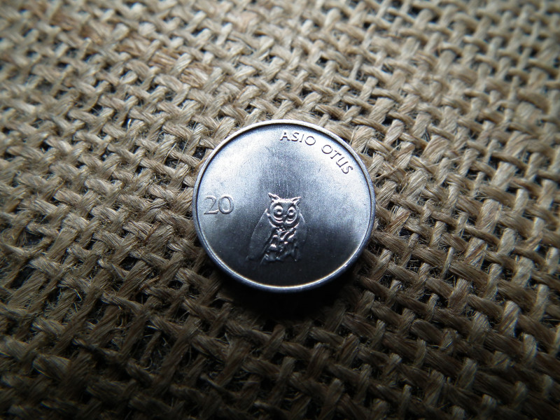 Szlovénia 20 Stotinov 1992 , verdefényes