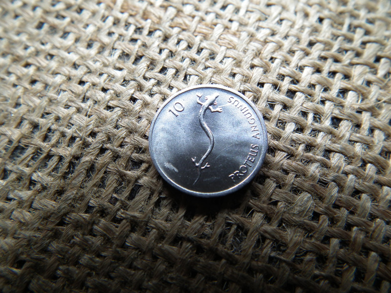 Szlovénia 10 Stotinov 1993 , verdefényes 