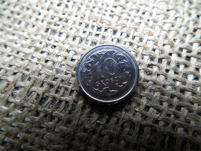 Lengyelország 10 groszy 2002 , verdefényes 