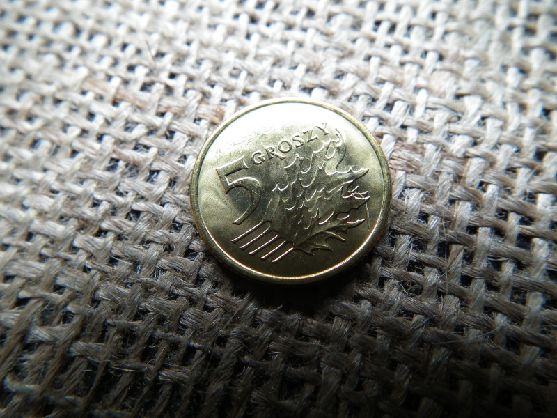 Lengyelország 5 groszy 2002 , verdefényes