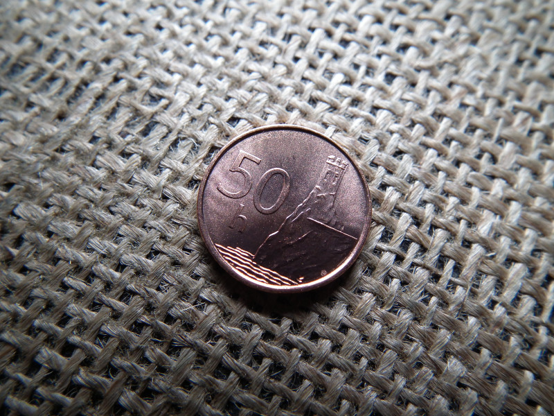 Szlovákia 50 halierov 2003 , verdefényes