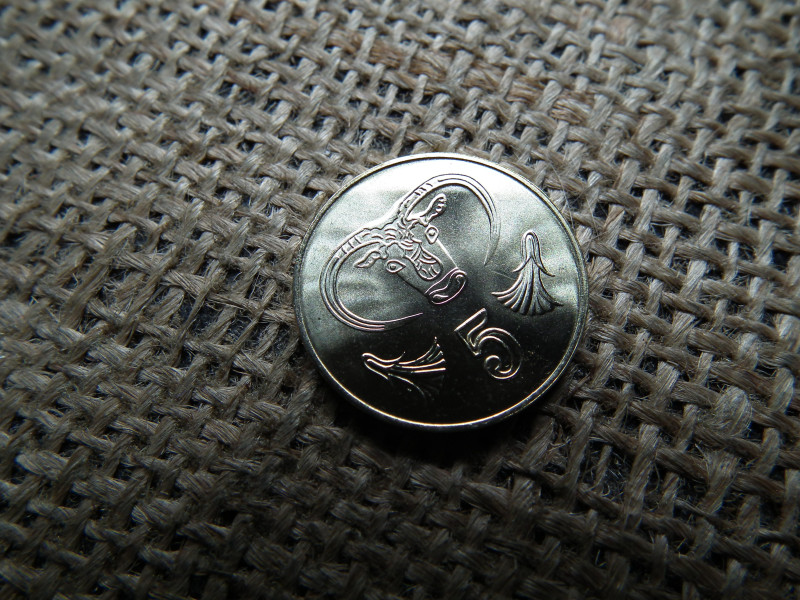 Ciprus 5 cent 2001 , verdefényes 