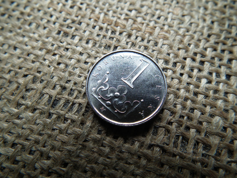 Csehország 1 korona 2002 , korun , verdefényes