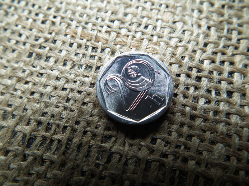 Csehország 20 halieru 1998 , halérú , halierov , verdefényes