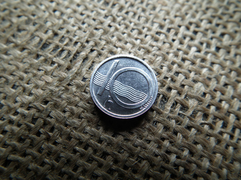 Csehország 10 halieru 2002 , halérú , halierov , verdefényes