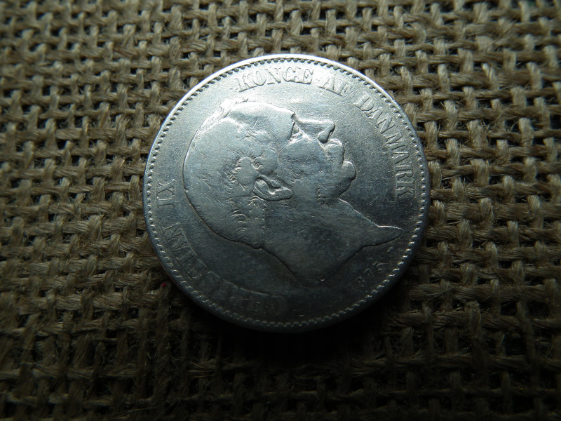 Dánia ezüst 2 kroner 1875 , korona