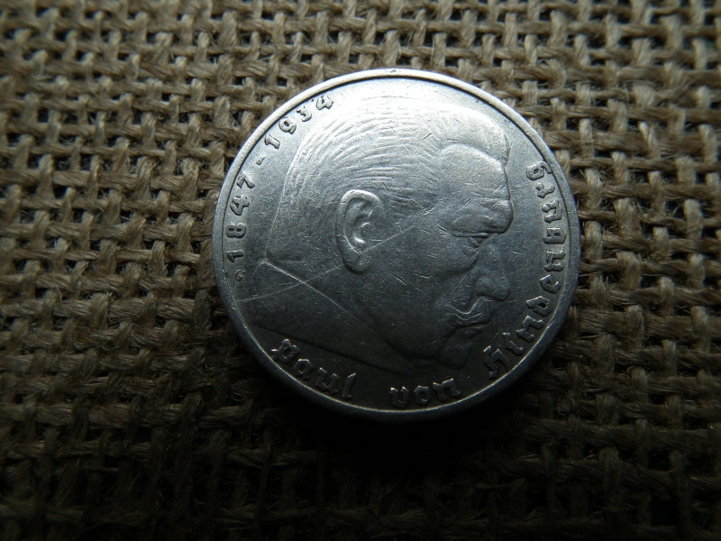 Birodalmi ezüst 5 márka 1935 G