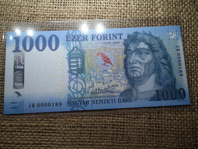 1000 forint 2021 JH , UNC , alacsony sorszám 