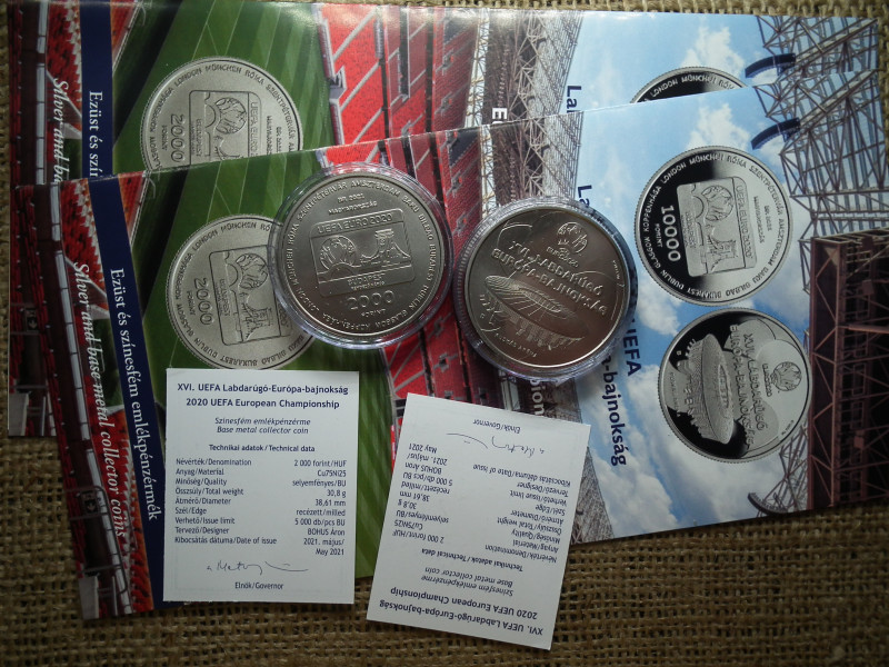 2000 forint 2021 UEFA Foci EB + MNB prospektus + certi  ! Ár / db , D