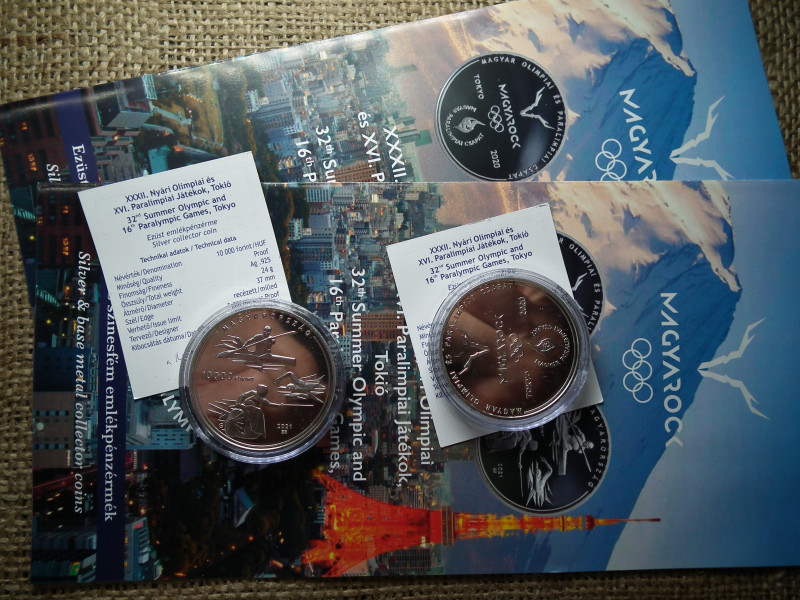 Nyári Olimpia Tokió 10000 Forint 2021 PP , ezüst , Tokyo + prospektus + certi ! Ár / db , D