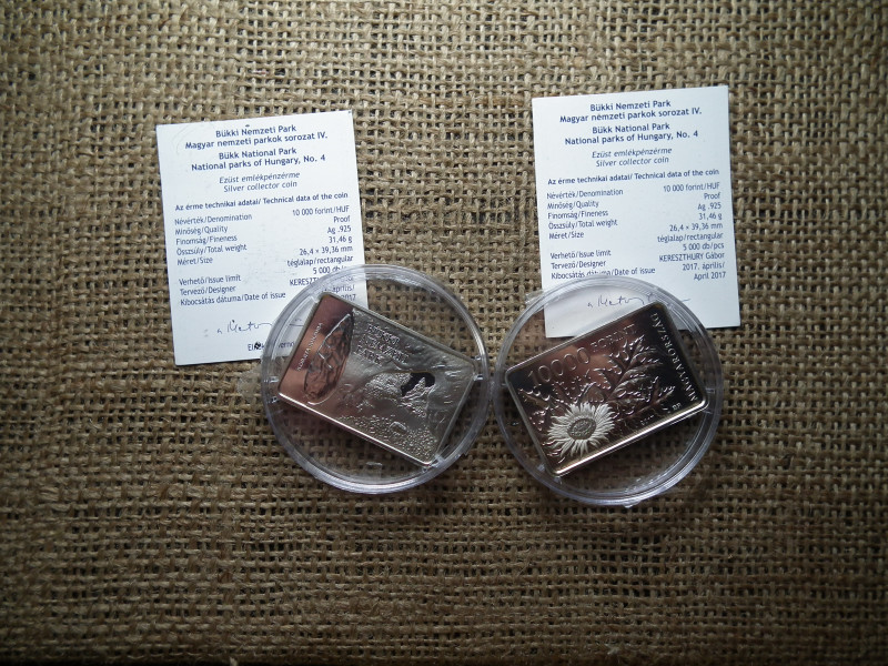BÜKKI NEMZETI PARK  EZÜST 10000 FORINT 2017 PP + certi ! Ár/db , D