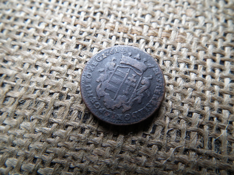 Mária Terézia réz dénár 1761( Nyitott korona )