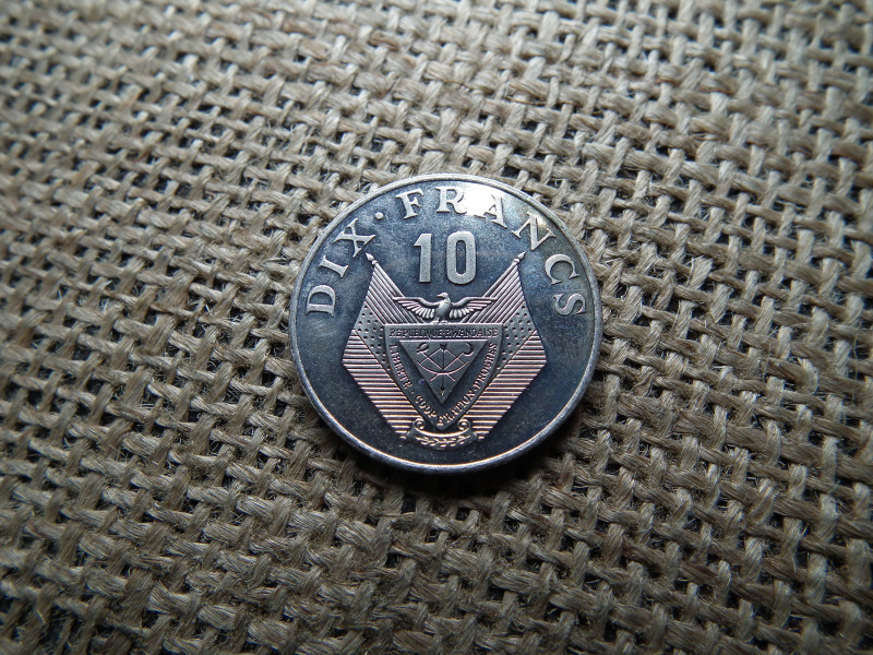 Ruanda 10 francs 1985