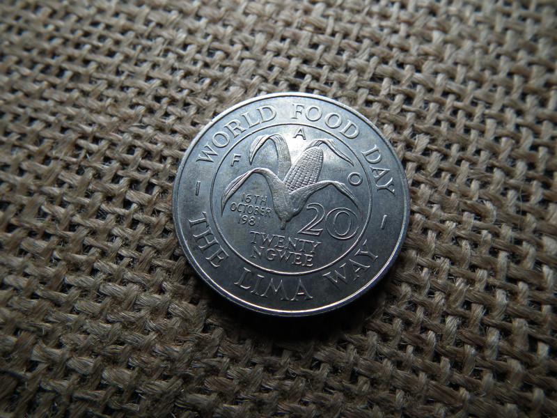 Zambia 20 Ngwee 1981 FAO