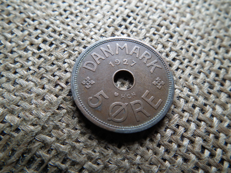 Dánia 5 öre 1927 ,Øre - Christian X