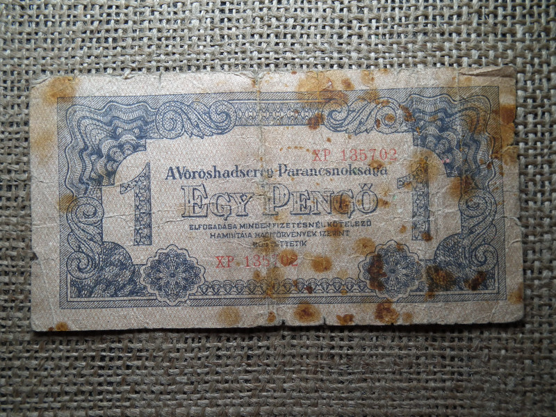 1 pengő 1944 Vörös Hadsereg , ritkább , sorszámos