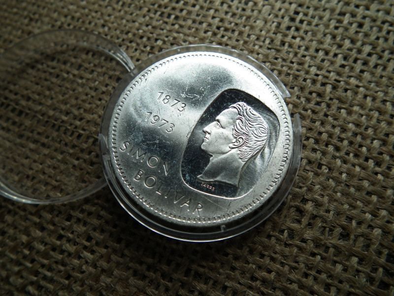 Venezuela , ezüst 10 bolivares 1973