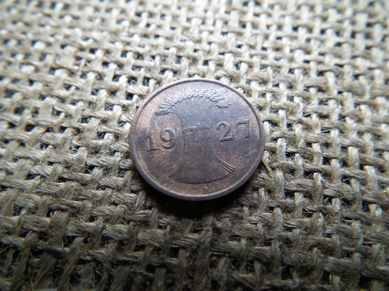 Birodalmi 1 pfennig 1927 F , reichspfennig