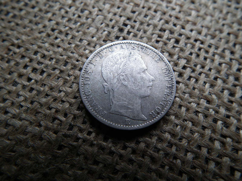 Ezüst 1/4 florin 1859 E , ritkább !