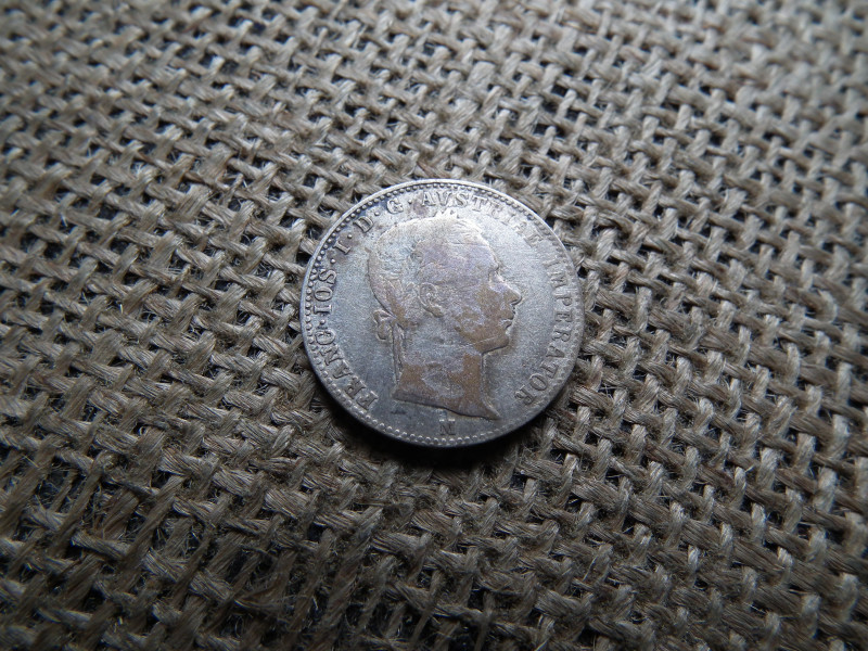Ezüst 1/4 florin 1858 M , ritkább