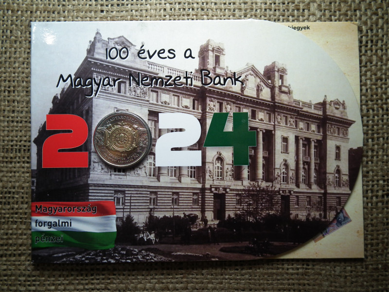 100 éves az MNB 100 forint 2024 ,  Sorszámozott bliszter ! Ritka MINTA 000 sorszám ! 