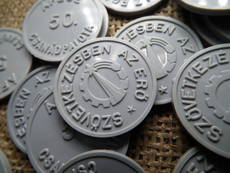 CSANÁDPALOTA ÁFÉSZ - MŰANYAG ZSETON - 50 forint , szürke ! R ! Ár/db