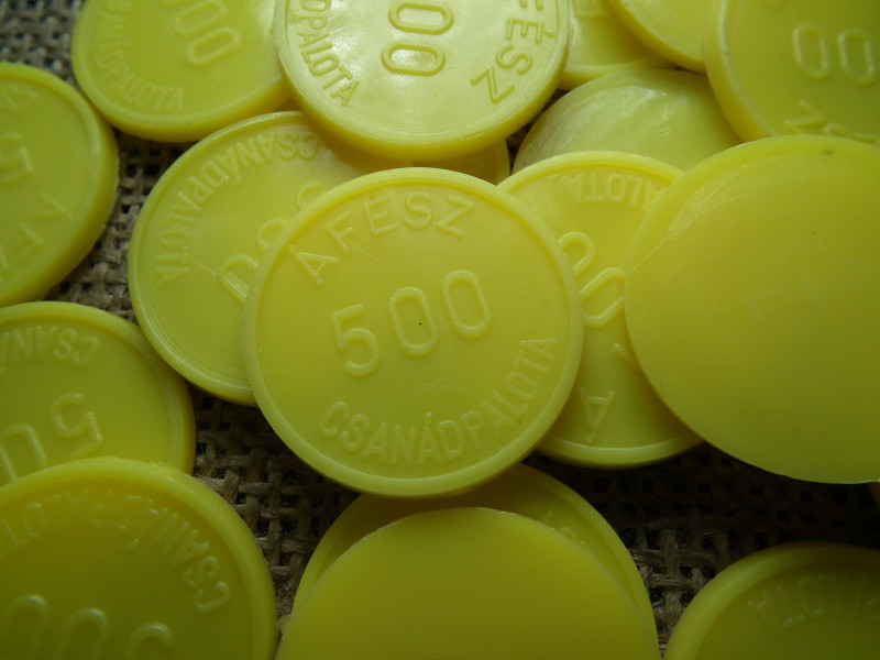 CSANÁDPALOTA ÁFÉSZ - MŰANYAG ZSETON - 500 forint , egyoldalas ! R ! Ár/db