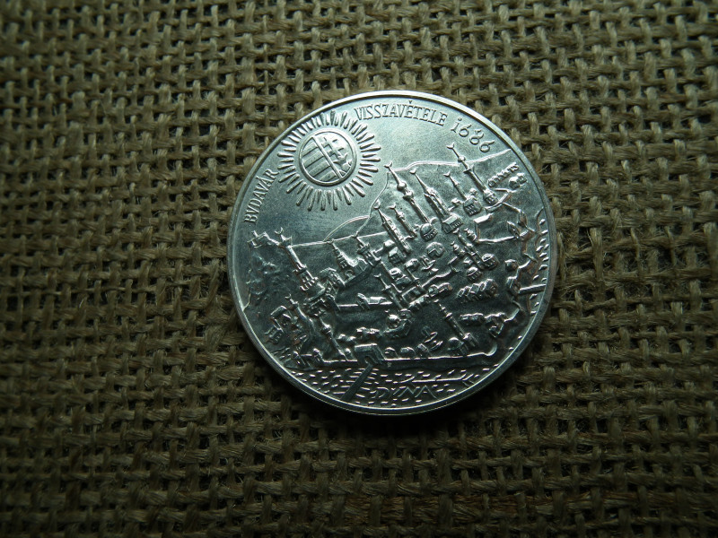 Ezüst 500 forint 1986 BU , Buda
