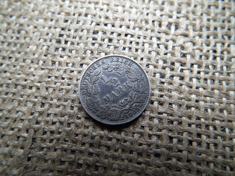 Birodalmi ezüst 1/2 márka  1905 D 