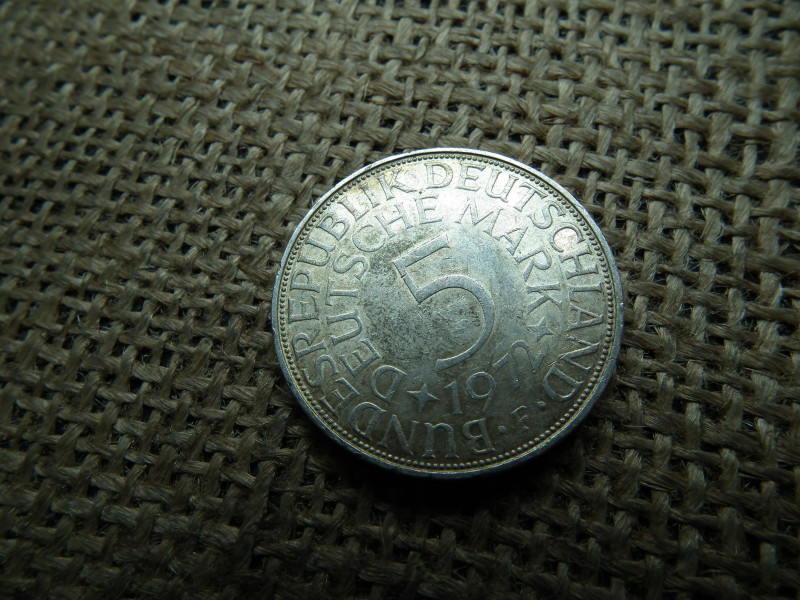 Németország , ezüst 5 márka 1972 F
