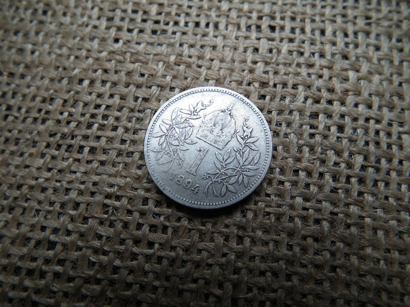 Ferenc József , ezüst 1 korona 1894 , corona 