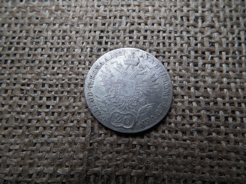 Ezüst 20 krajcár 1827 B , Frenc 
