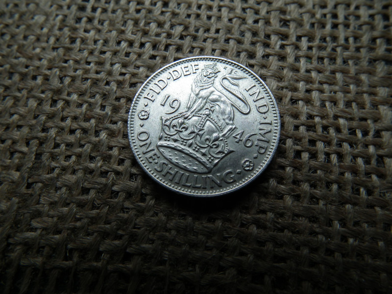 Egyesült Királyság , ezüst 1 shilling 1946 