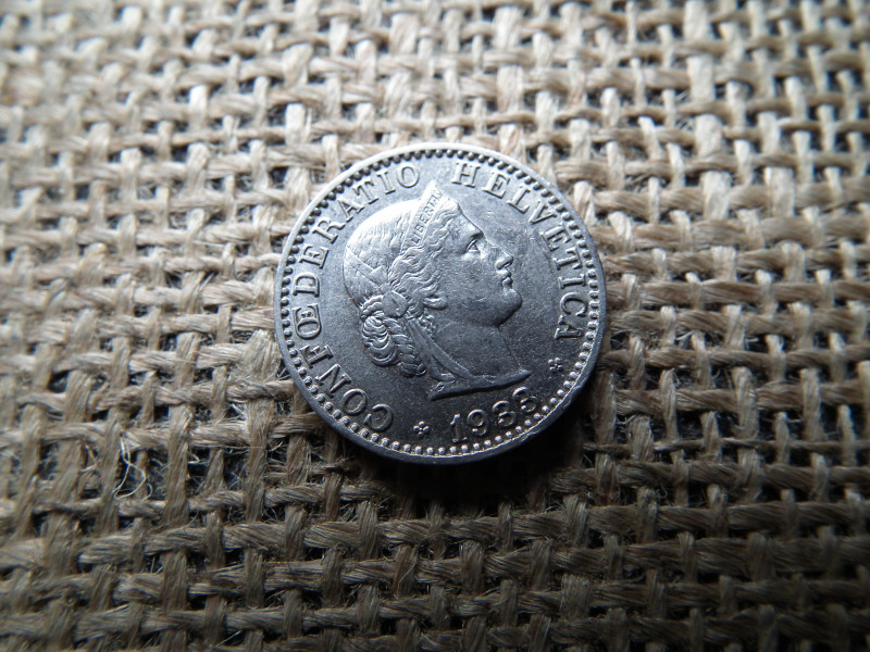 Svájc , 20 rappen 1933