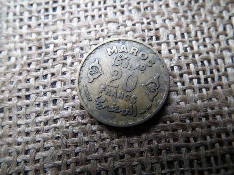 Marokkó 20 frank 1952 , 1371 francs - V. Mohamed