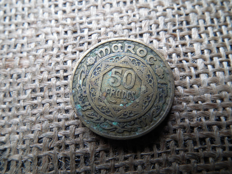 Marokkó 50 frank 1952 , 1371 francs - V. Mohamed