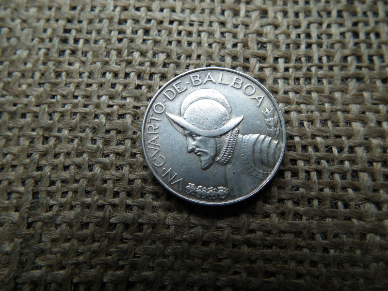 Panama , ezüst 1/4 balboa 1933 , ritkább évszám ! 