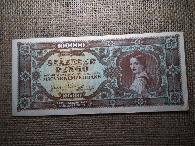 100000 pengő 1945 , százezer 
