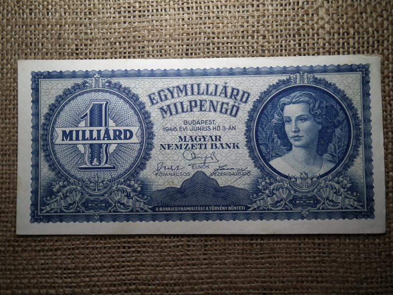 Egymilliárd milpengő 1946 