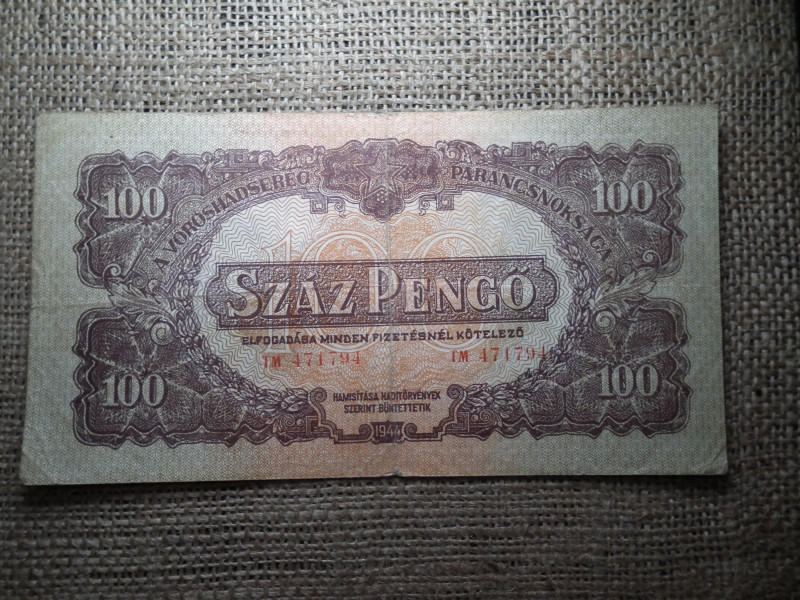 100 pengő 1944 , Vörös Hadsereg