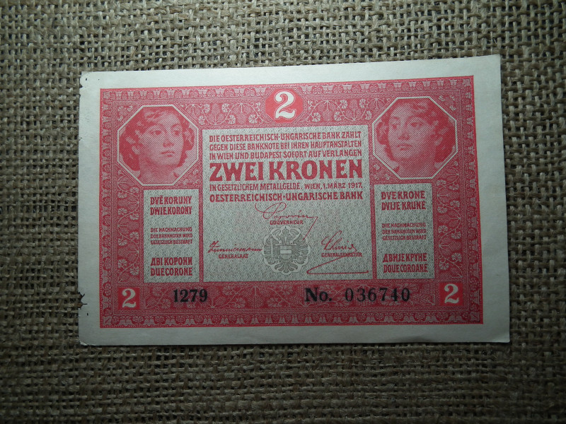 2 korona 1917 , felülbélyegzés nélkül  