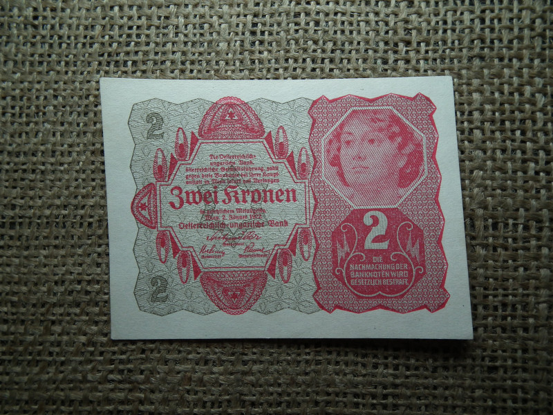 2 korona 1922 , hajtatlan 