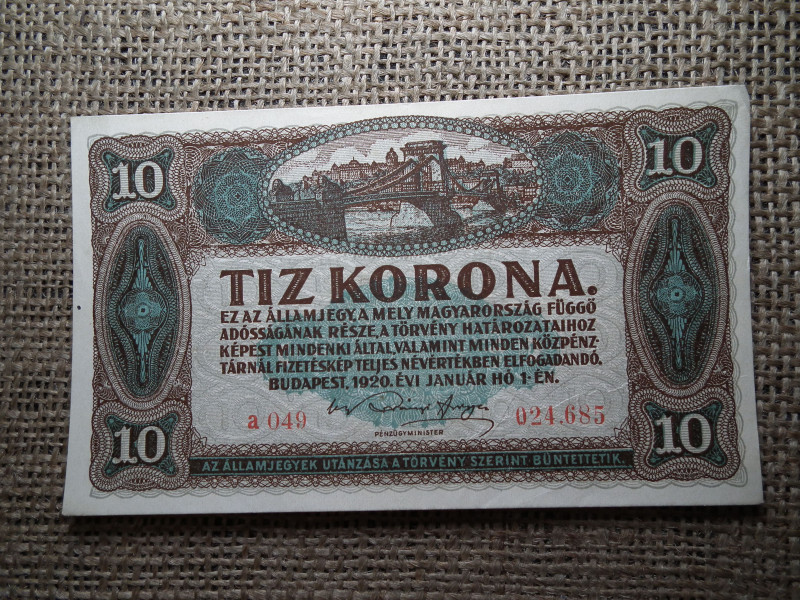 10 korona 1920 