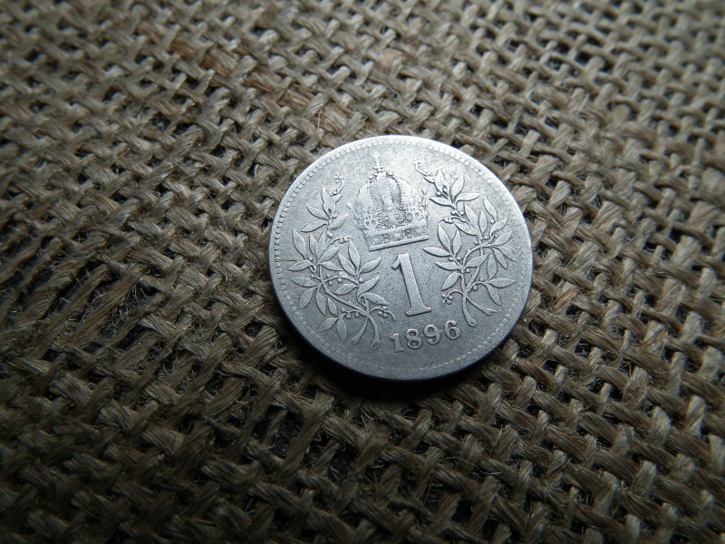 Ezüst 1 korona 1896 , corona 