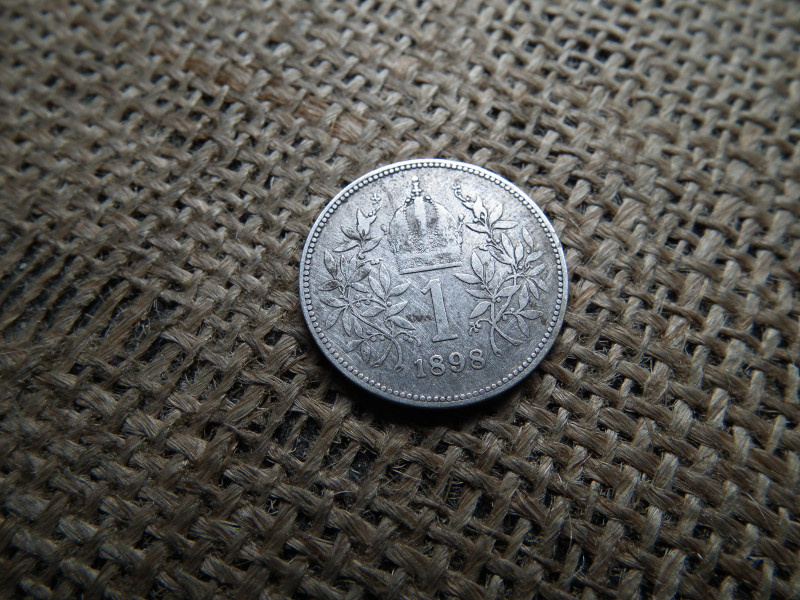 Ezüst 1 korona 1898 , corona 