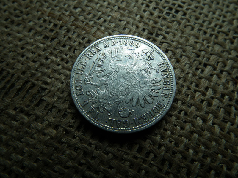 Ferenc József , ezüst 1 florin 1889