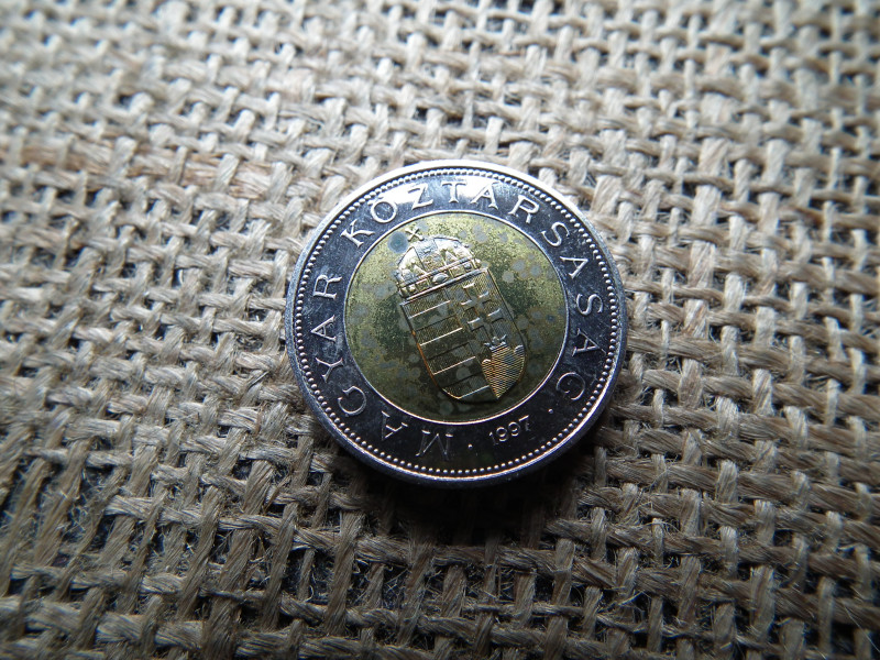 100 forint 1997 , BU , bicolor 